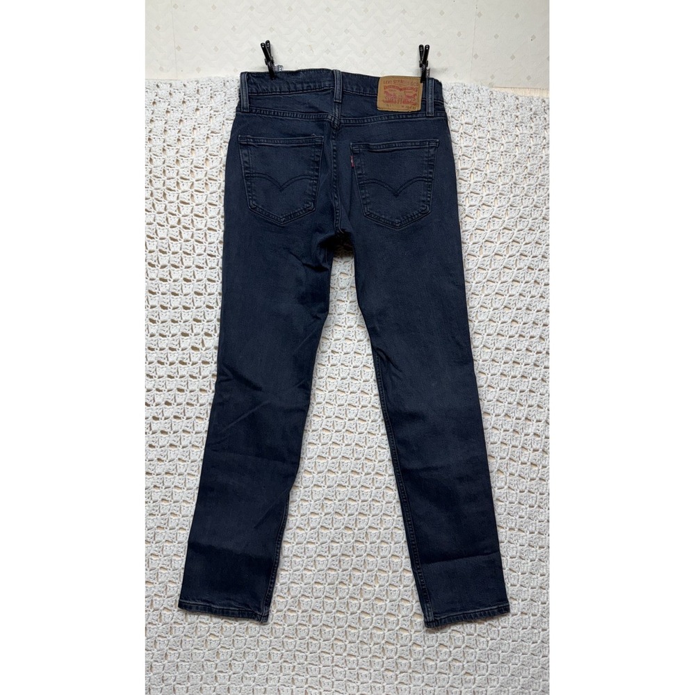 Levis 511 Pants Mens Sz 30x32 Fits 30x30 Black Denim Slim Straight Cotton Blend